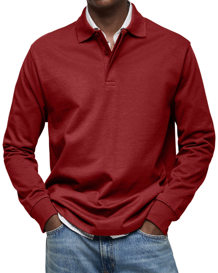Camisa Polo Manga Longa Moletinho