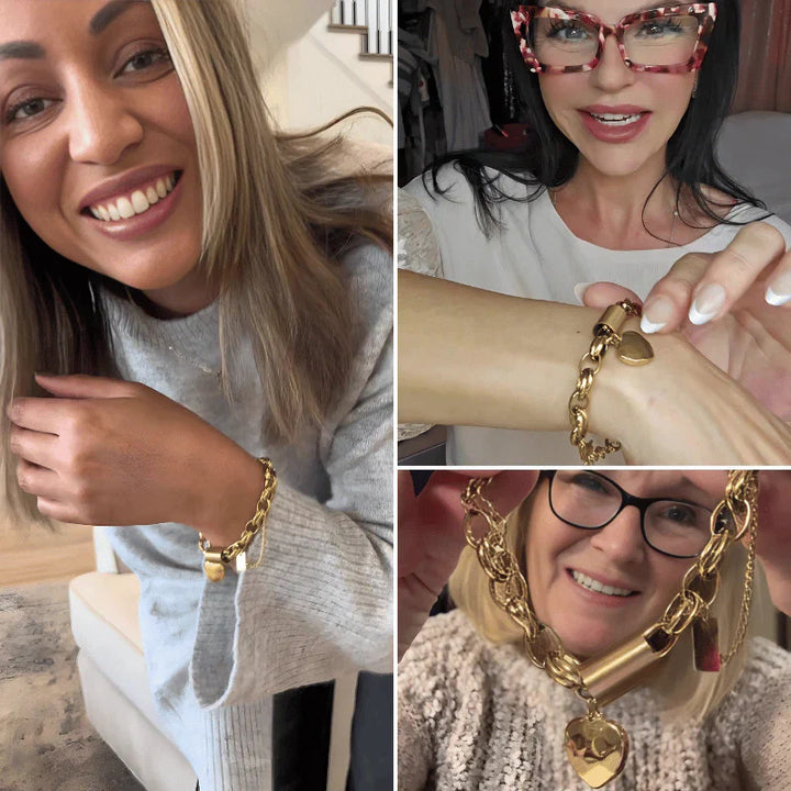 Pulseira Coração de Ouro