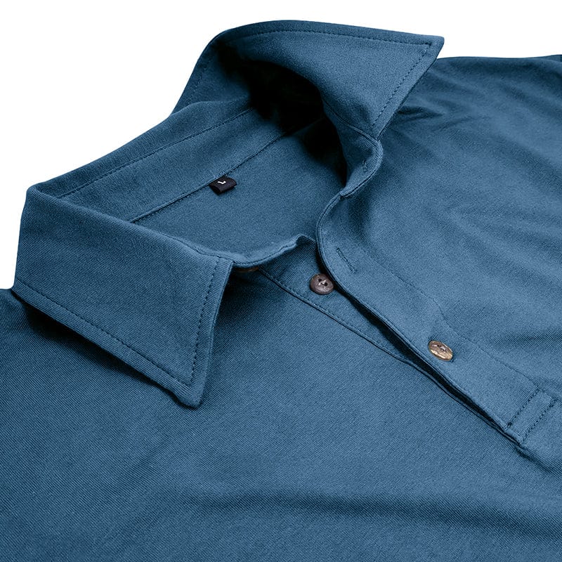 Polo Manga Longa Slim Fit Ajustada