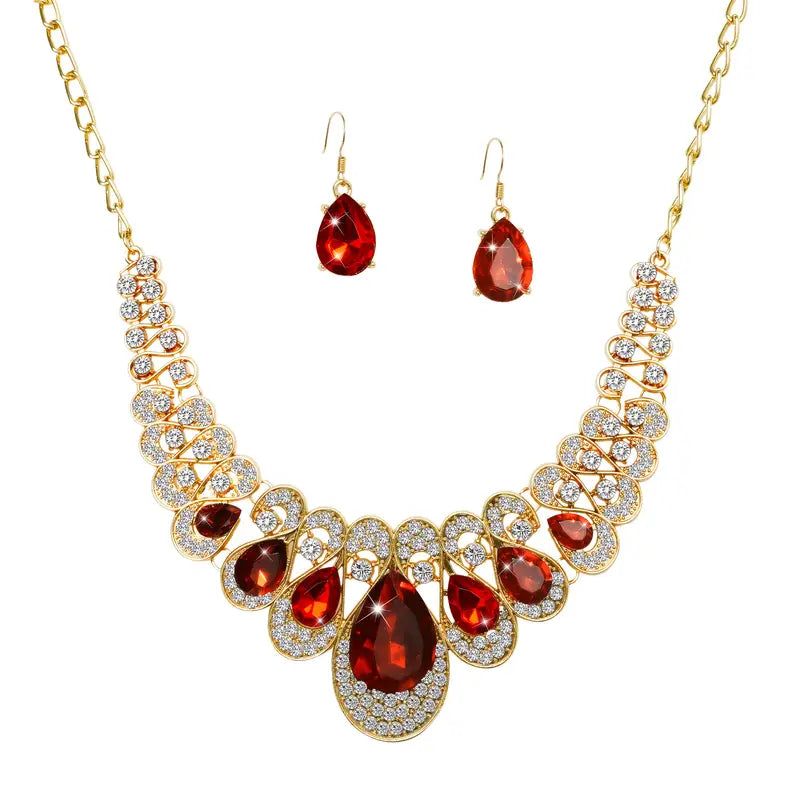 Conjunto de Joias Realeza Rubi