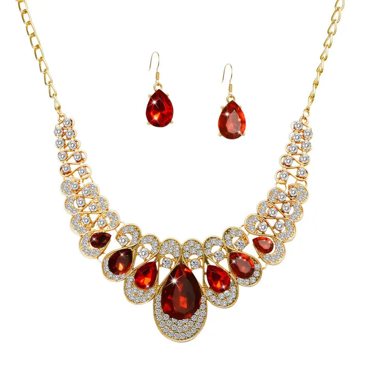 Conjunto de Joias Realeza Rubi