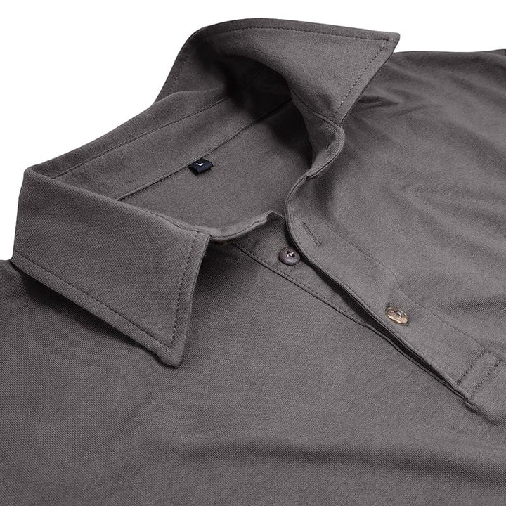 Polo Manga Longa Slim Fit Ajustada