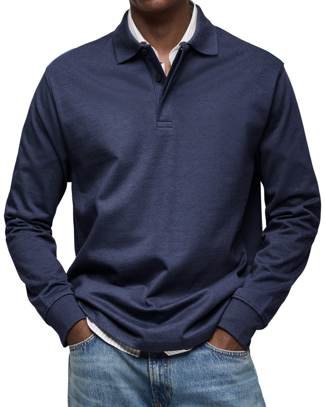 Camisa Polo Manga Longa Moletinho