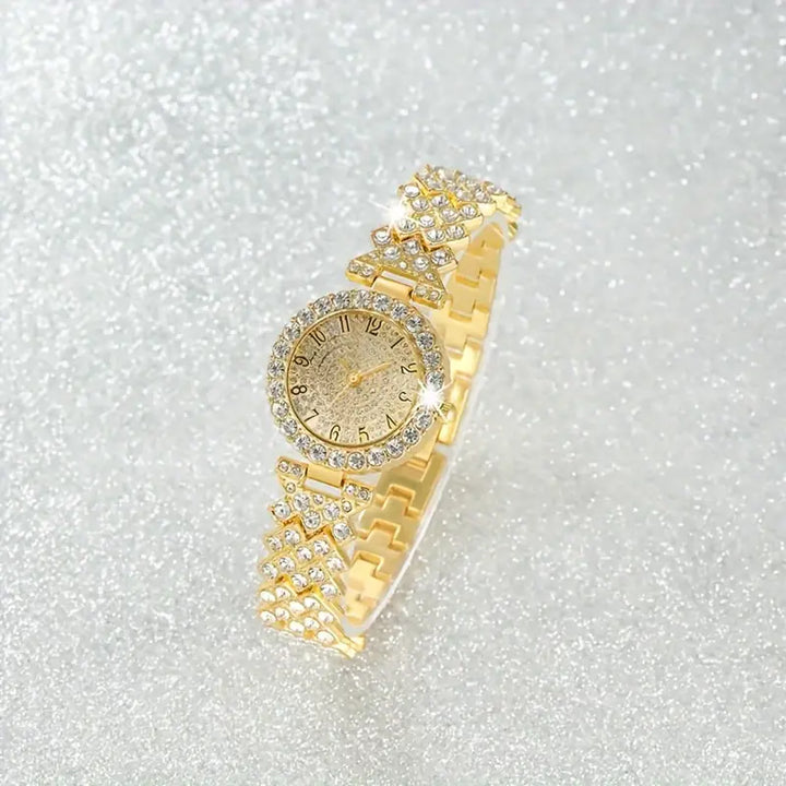 Conjunto de Relógio e Pulseira Luxe Radiance