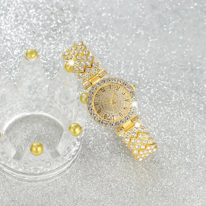 Conjunto de Relógio e Pulseira Luxe Radiance