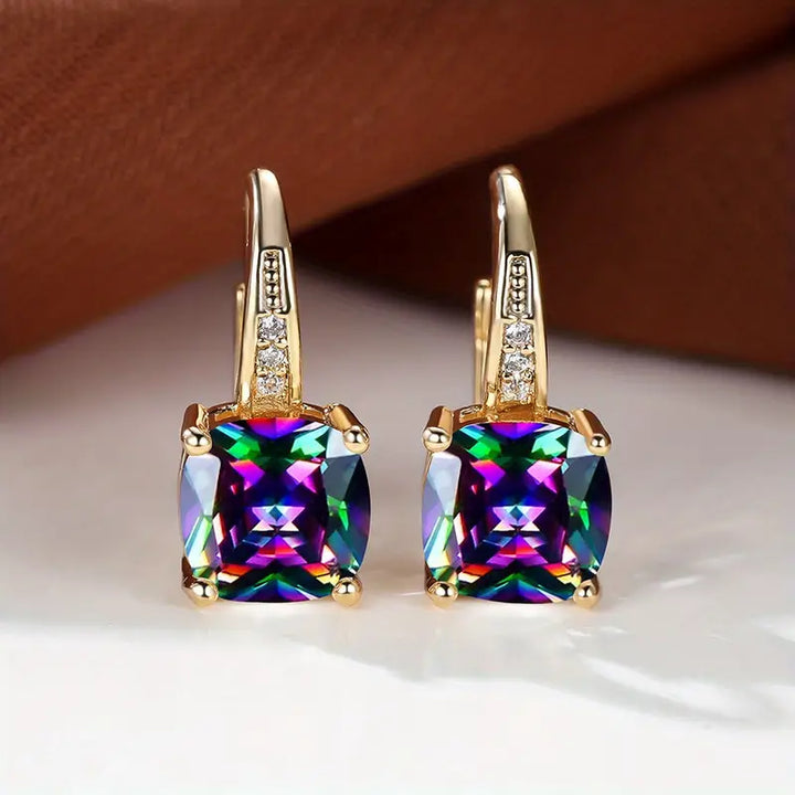 Brincos de Argola com Pedra Mística