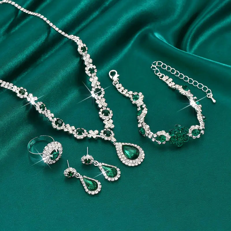 Conjunto de Joias Adriana Prateado