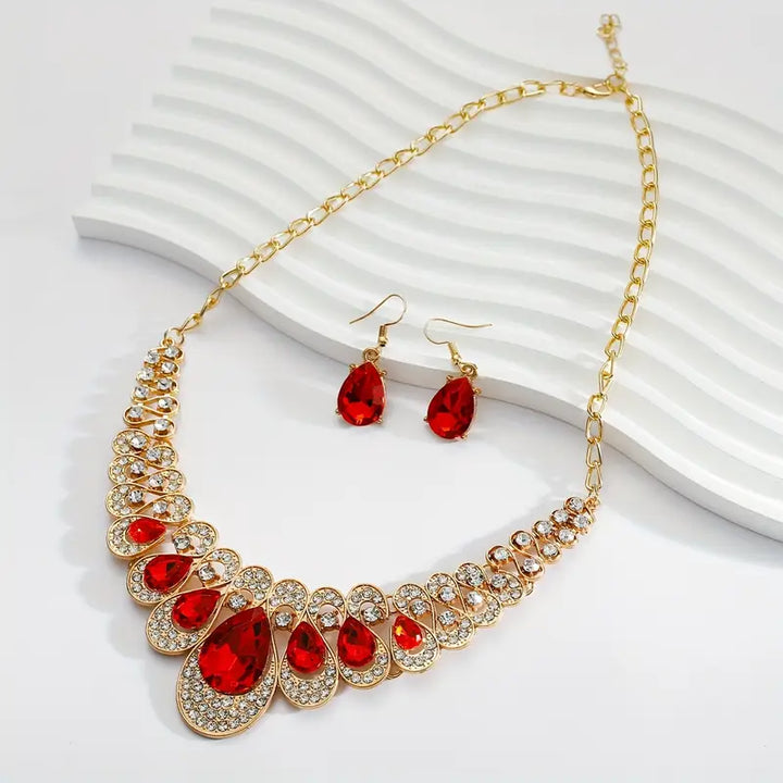 Conjunto de Joias Realeza Rubi