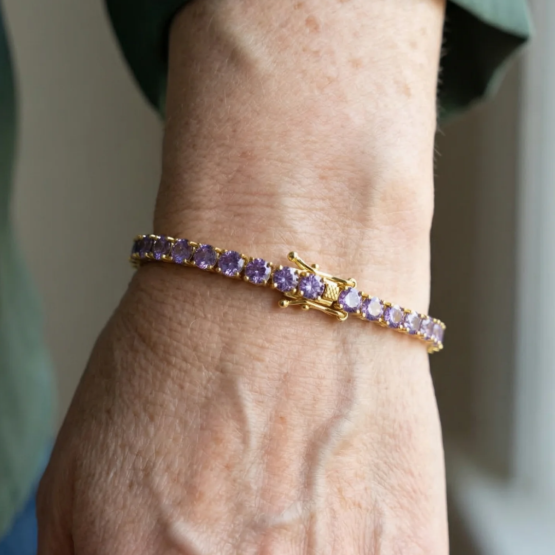 Pulseira de Tênis Ametista