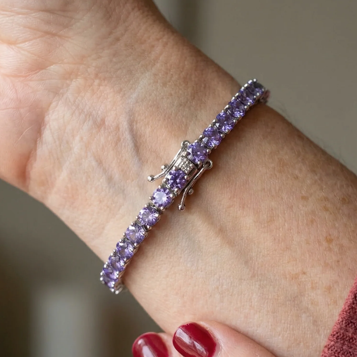 Pulseira de Tênis Ametista