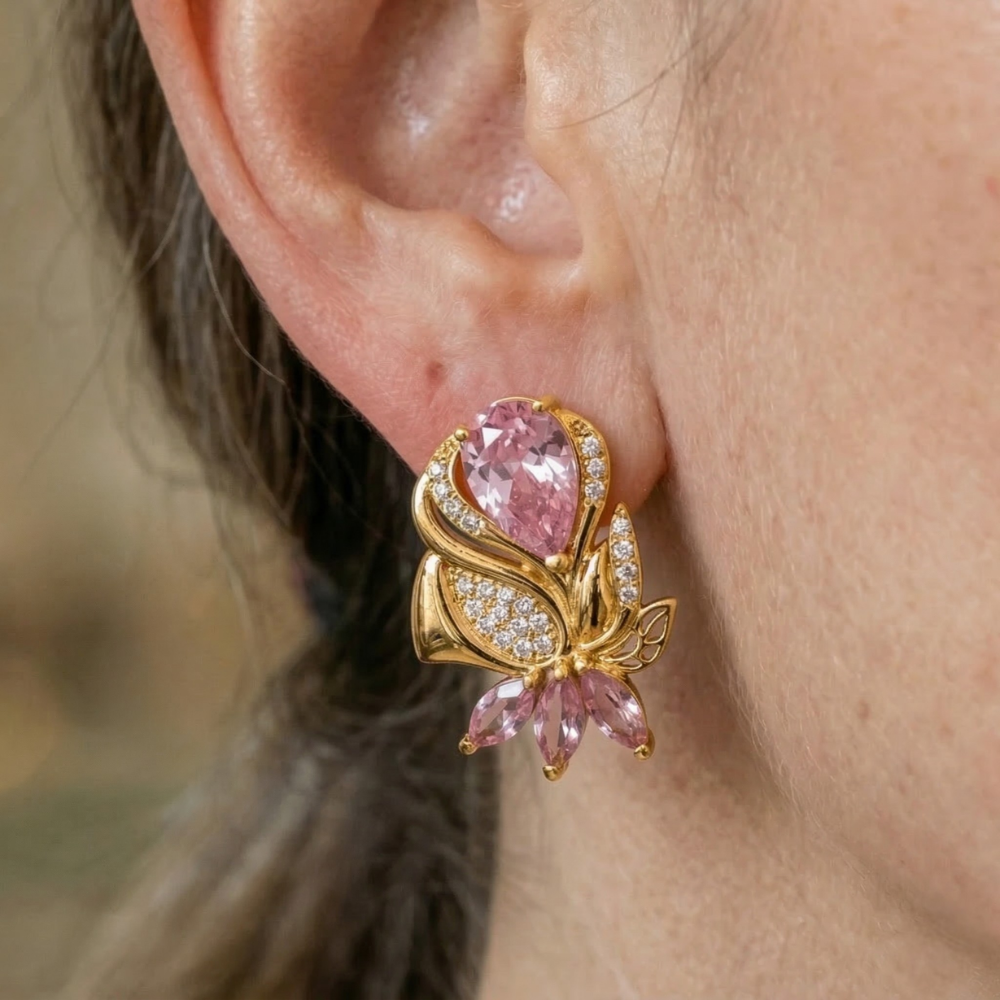 Brincos Amorette Pétala de Rosa