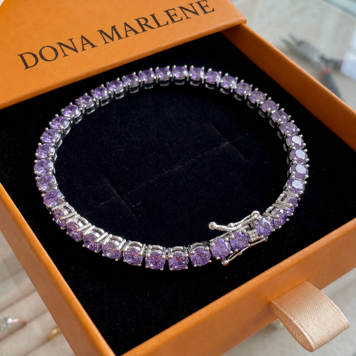 Pulseira de Tênis Ametista