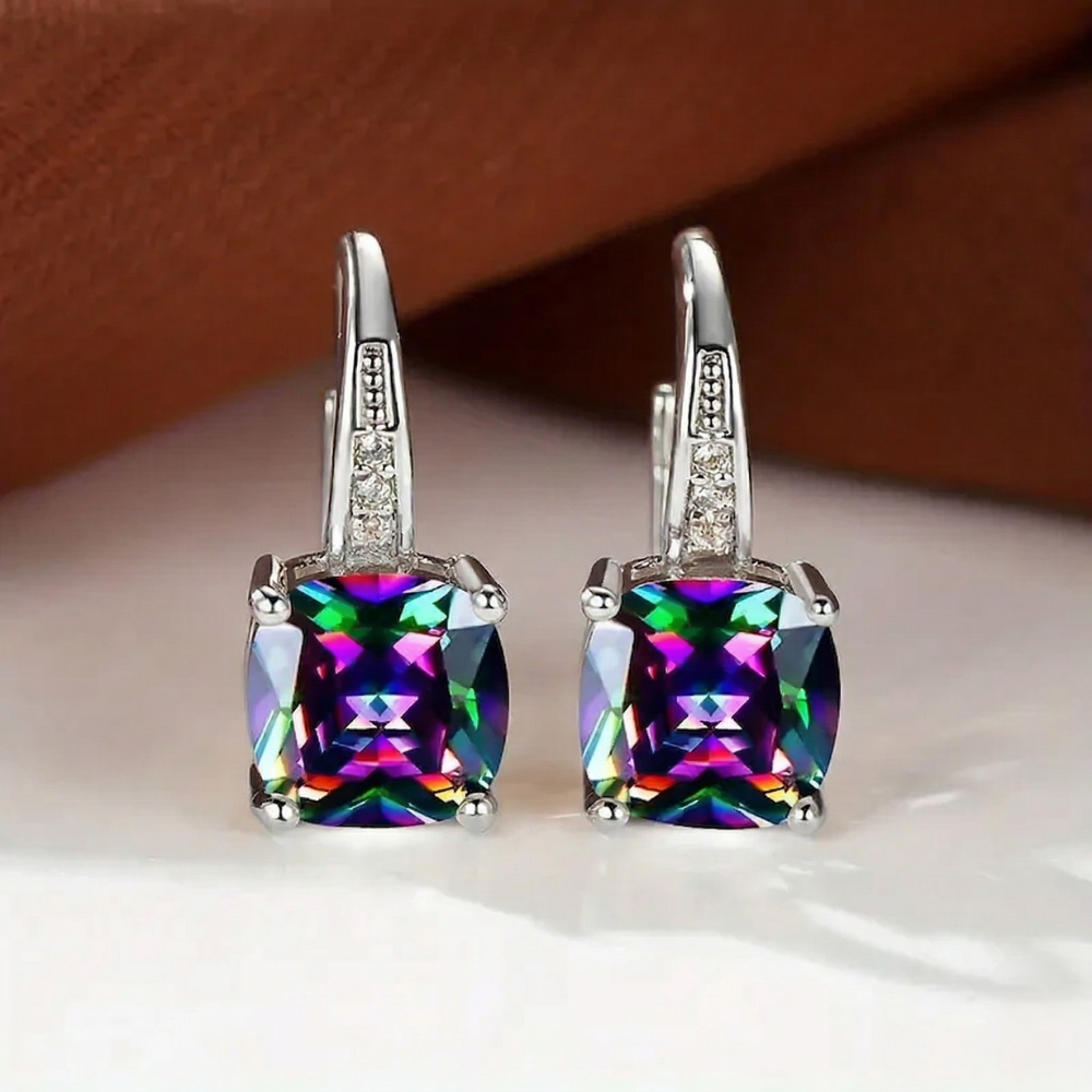 Brincos de Argola com Pedra Mística