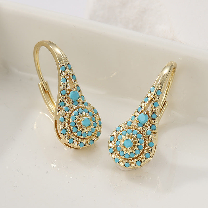Brincos Turquesa Boho