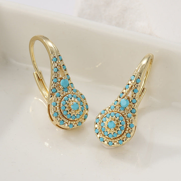 Brincos Turquesa Boho