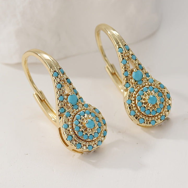 Brincos Turquesa Boho