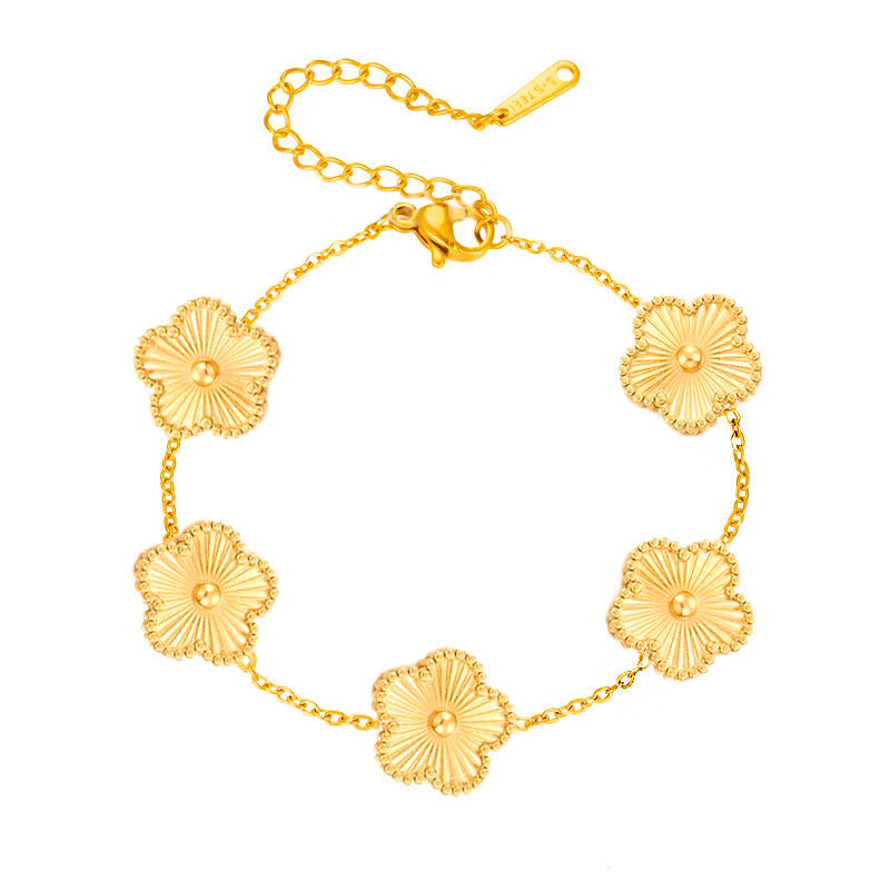 Pulseira Flores Douradas