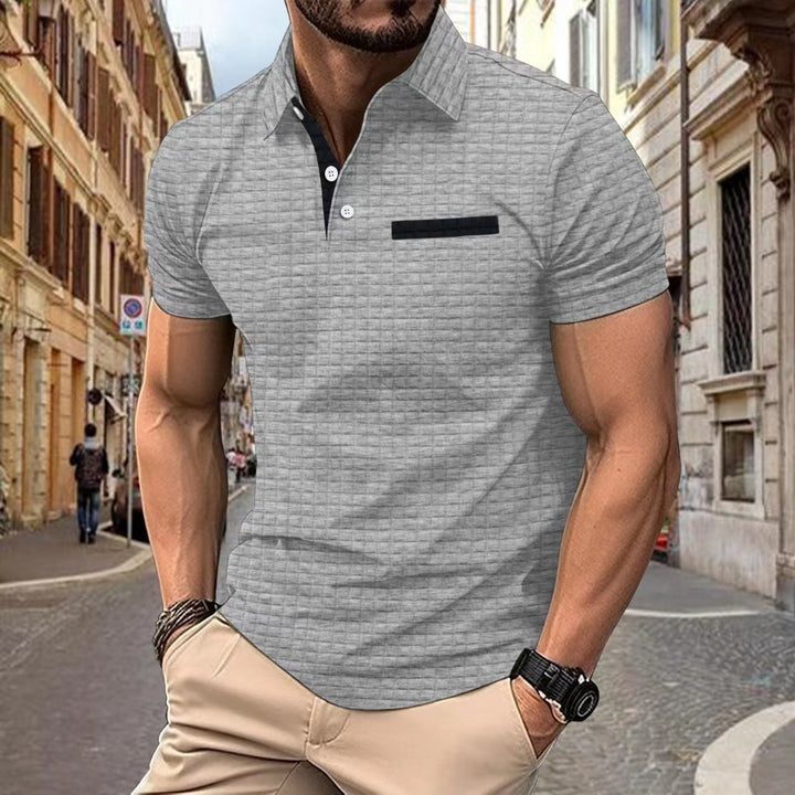 Polo Masculina Efeito Matelassê