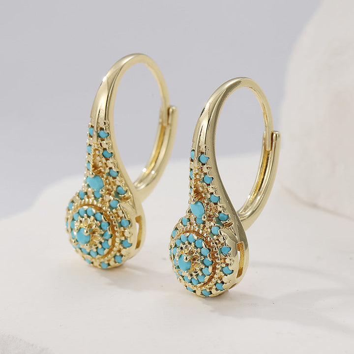 Brincos Turquesa Boho