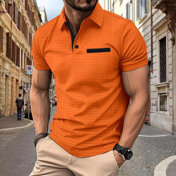 Polo Masculina Efeito Matelassê
