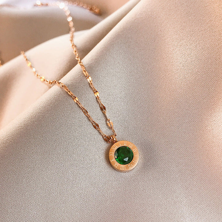 Colar com Mostrador Esmeralda Dourado