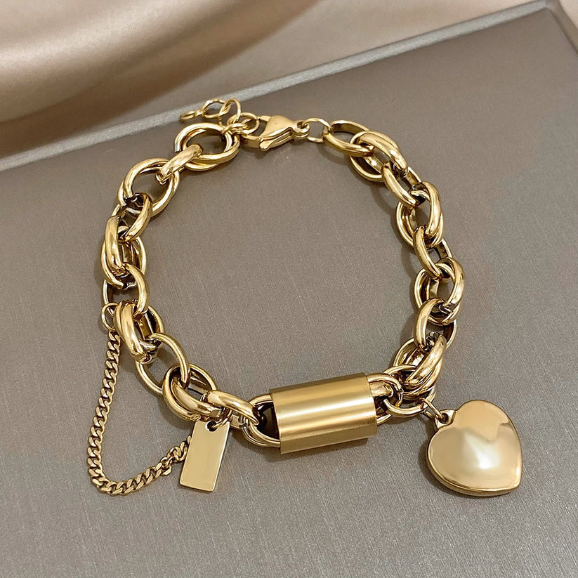 Pulseira Corrente Coração
