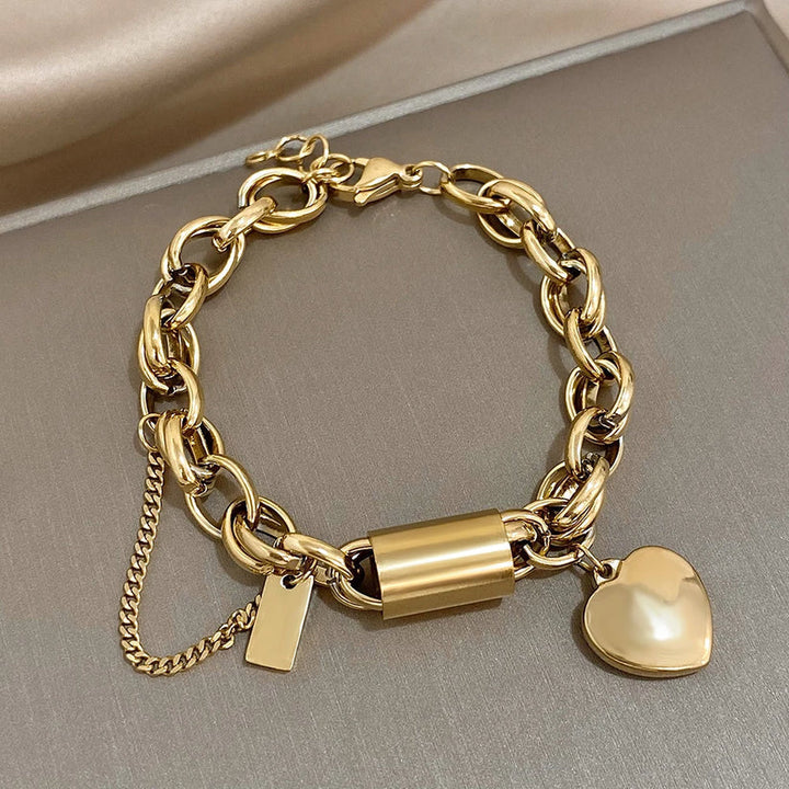 Pulseira Coração de Ouro