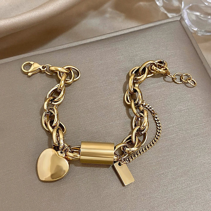 Pulseira Coração de Ouro