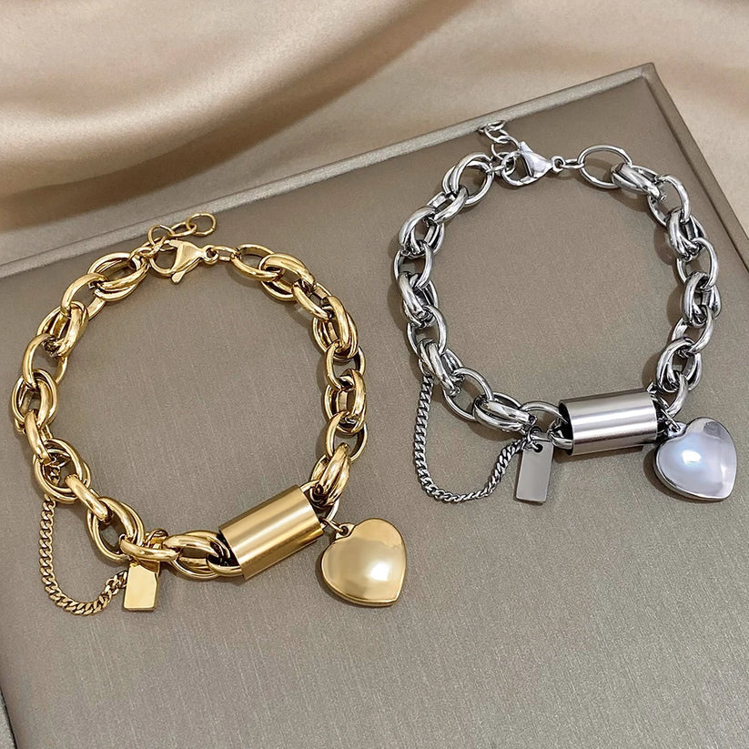 Pulseira Coração de Ouro
