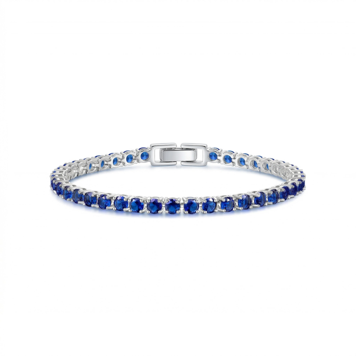 Pulseira de Tênis de Safira