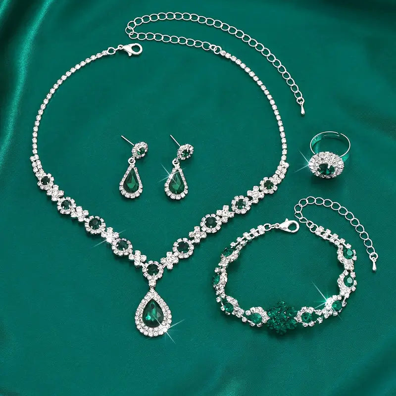 Conjunto de Joias Adriana Prateado