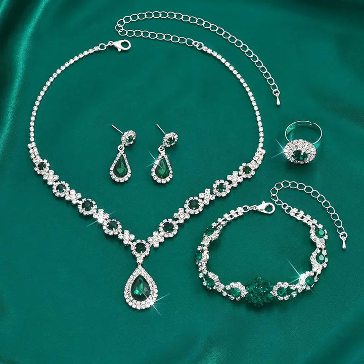 Conjunto de Joias Adriana Prateado