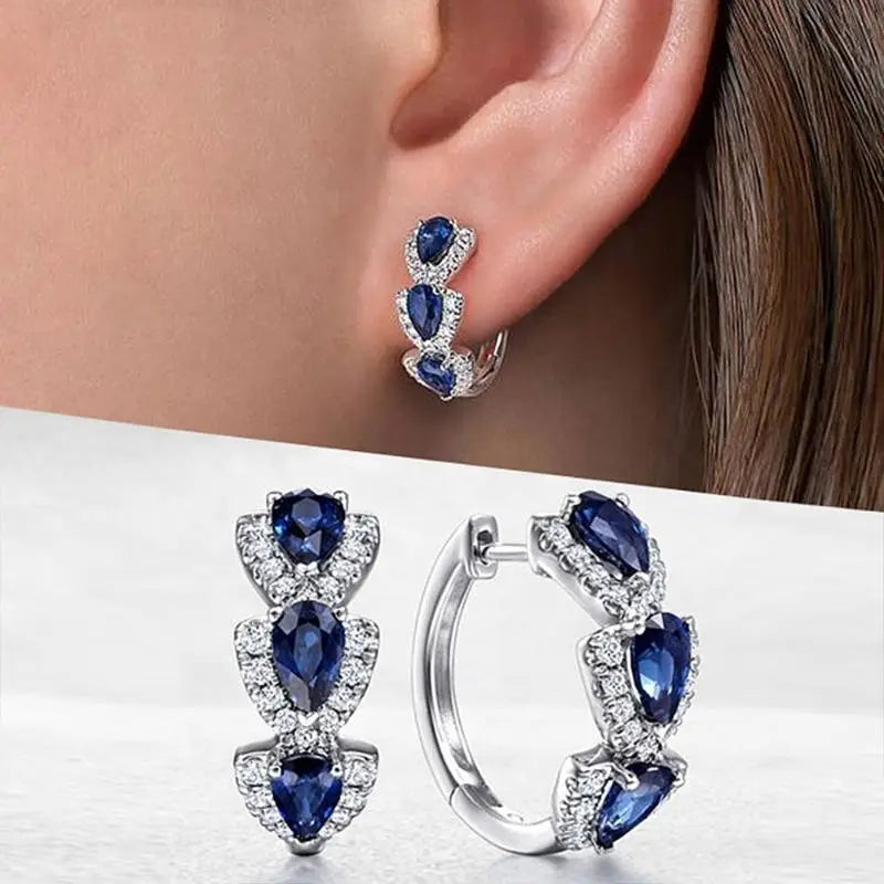Brincos Royal Safira
