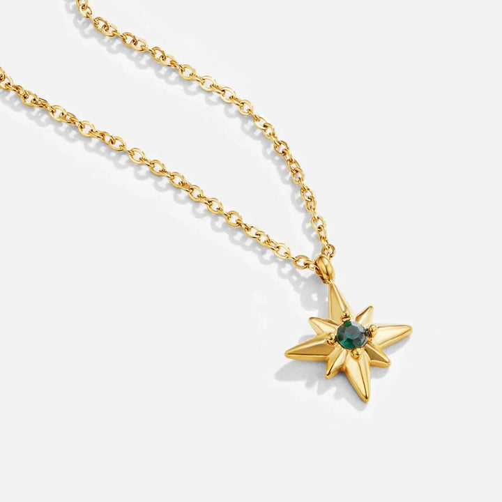 Colar Dourado de Pedra Celestial Estelle
