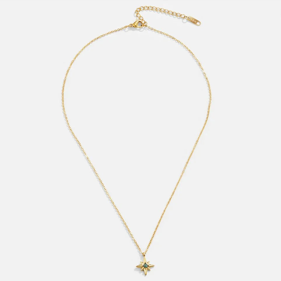Colar Dourado de Pedra Celestial Estelle