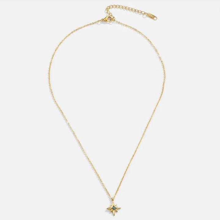 Colar Dourado de Pedra Celestial Estelle