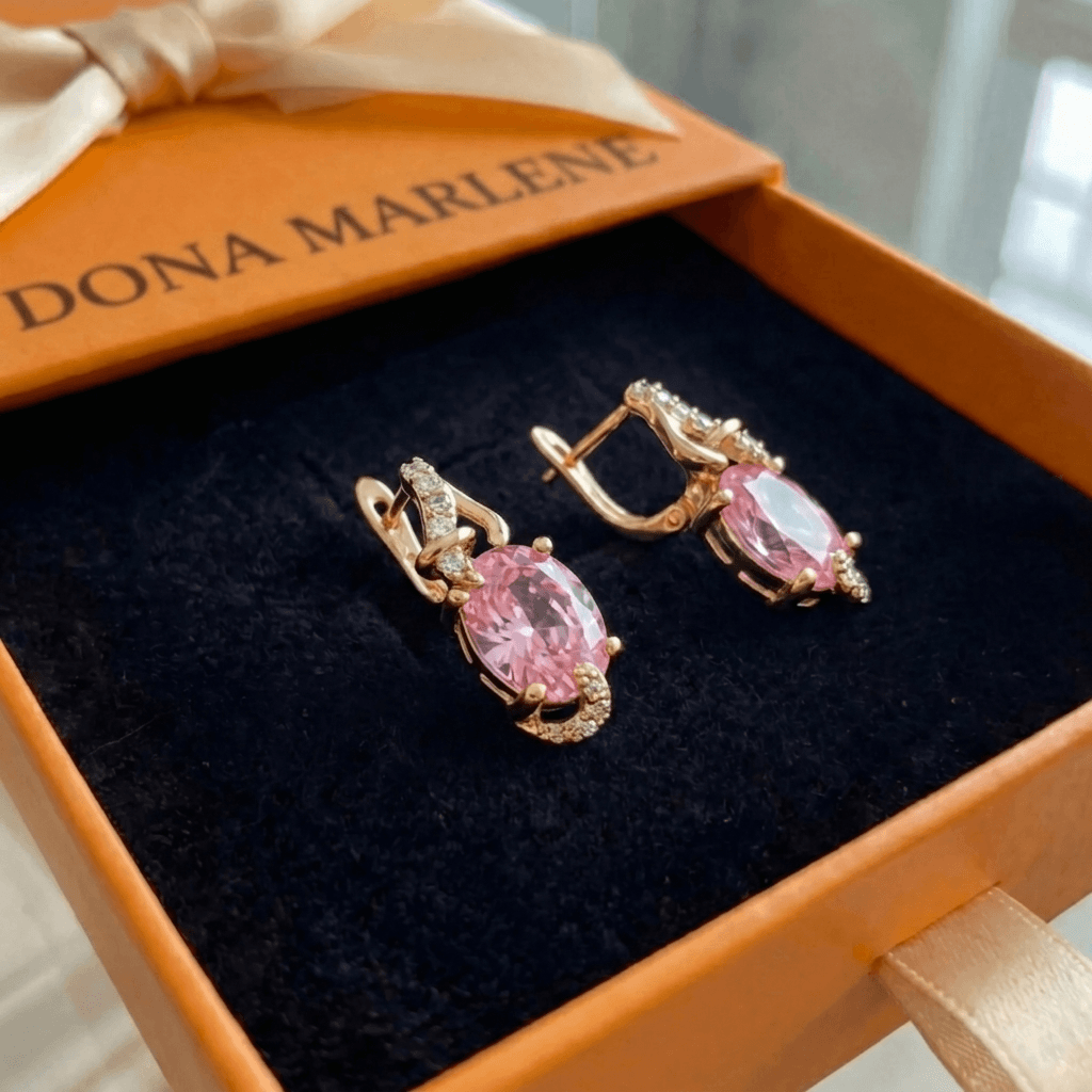 Brincos de Gota Rosa do Amanhã