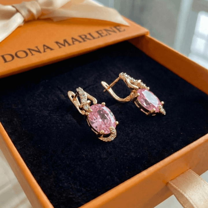 Brincos de Gota Rosa do Amanhã