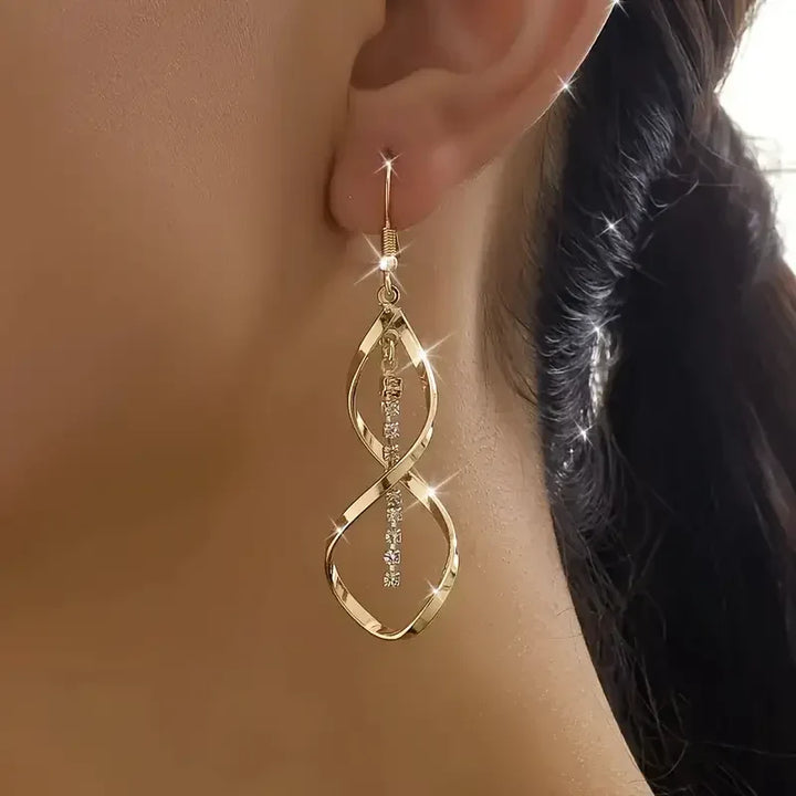 Brincos Espiral Dourada Cândida