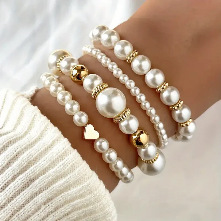 Conjunto de Pulseiras Pérola Requintada