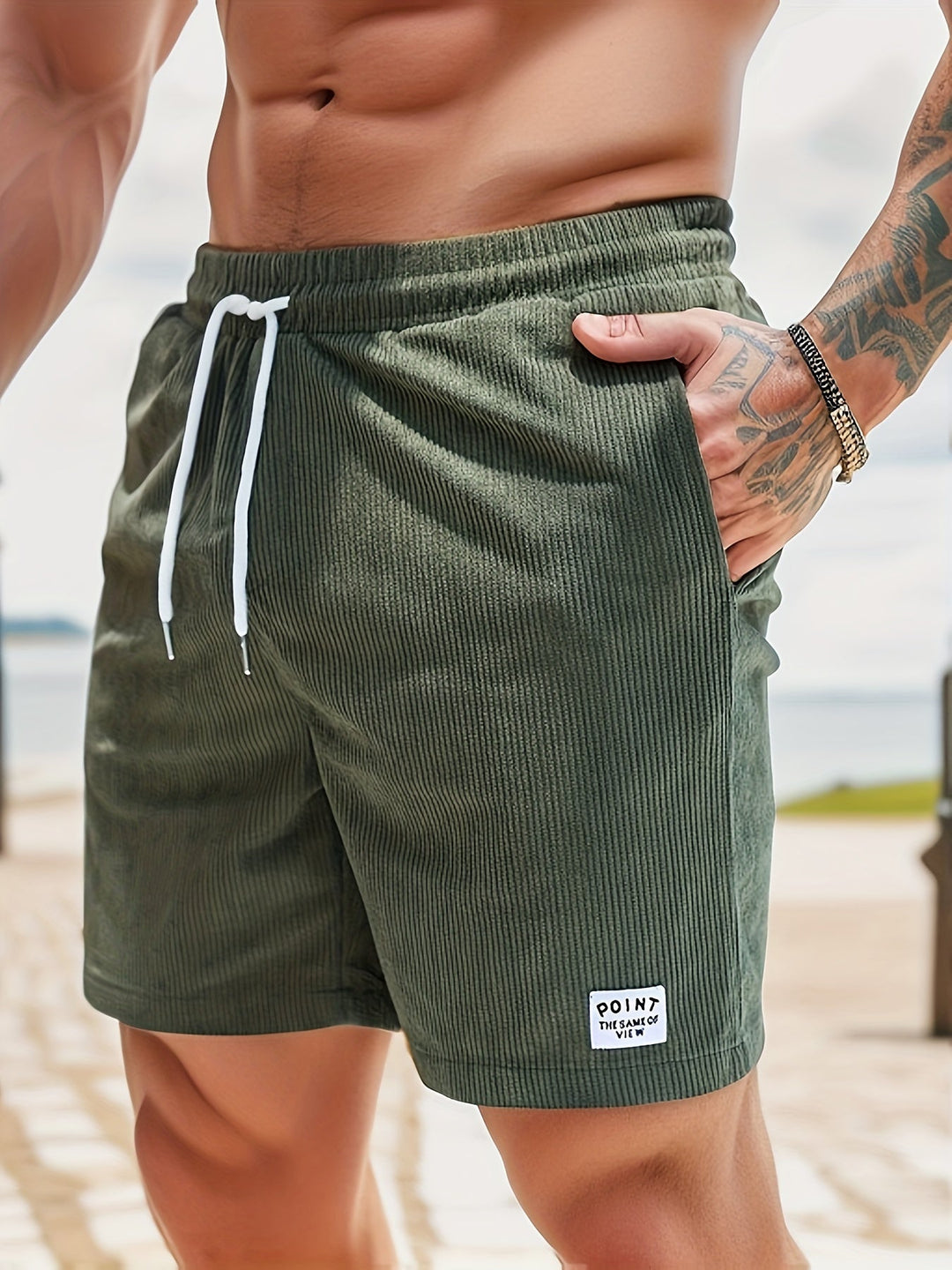 Short Veludo Cotelê Estilo Surf